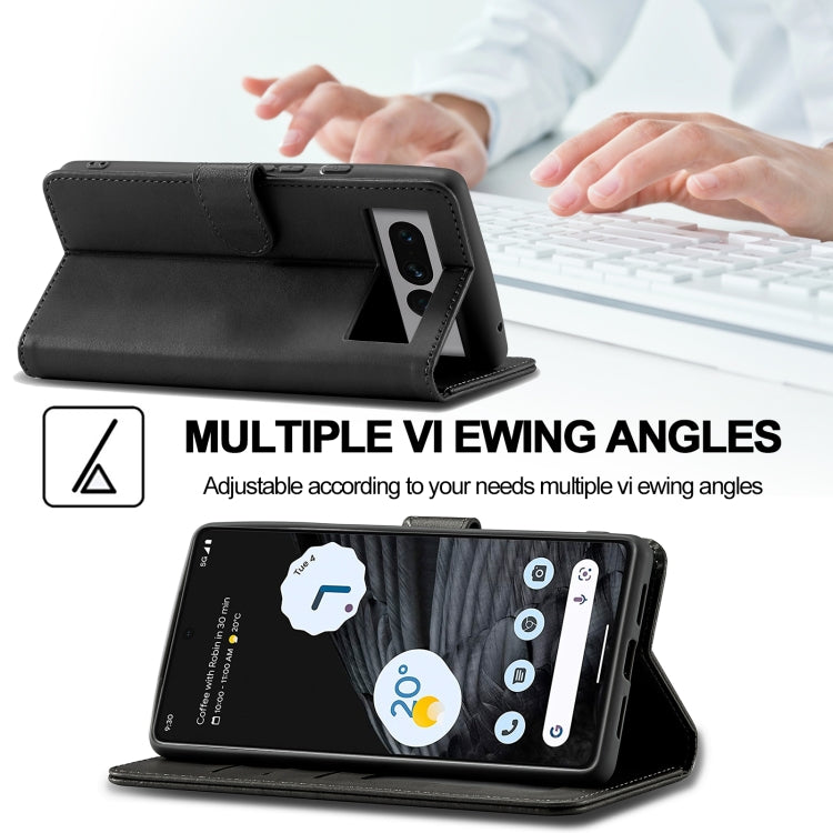 For Google Pixel 7 LC.IMEEKE Calf Texture Horizontal Flip Leather Case(Black) - free shipping - PMC Jewellery - Order now!