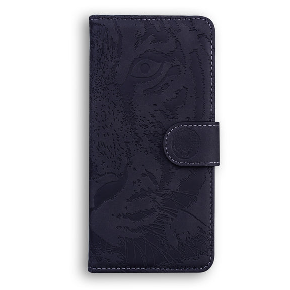 For Samsung Galaxy A14 5G Tiger Embossing Pattern Horizontal Flip Leather Phone Case(Black)