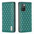For Xiaomi Redmi 10 2022 / Note 11 4G Diamond Lattice Magnetic Leather Flip Phone Case(Green) - free shipping - PMC TechLife - Order now!