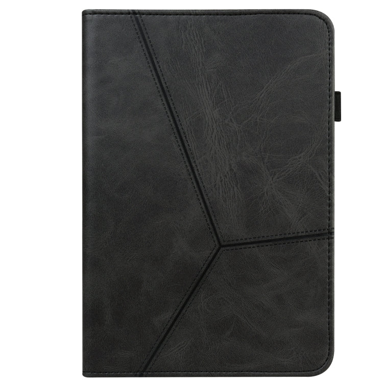 For Xiaomi Redmi Pad 10.61 2022 Solid Color Embossed Striped Leather Case(Black) - free shipping - PMC Jewellery - Order now!