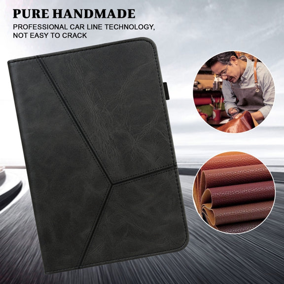 For Xiaomi Redmi Pad 10.61 2022 Solid Color Embossed Striped Leather Case(Black)