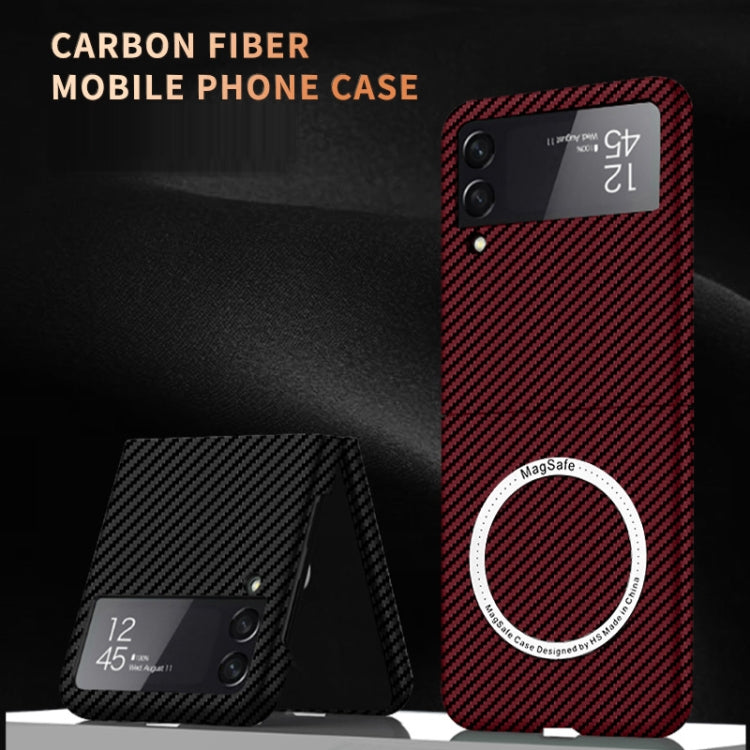 For Samsung Galaxy Z Flip4 5G Carbon Fiber Texture MagSafe Magnetic Phone Case(Green) - free shipping - PMC TechLife - Order now!