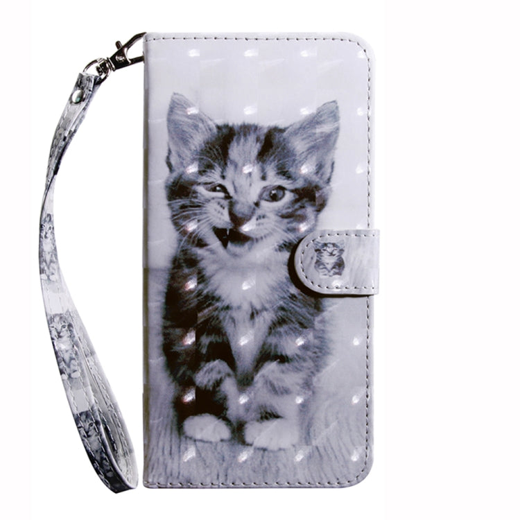 For Samsung Galaxy A14 5G 3D Painted Leather Phone Case(Smile Cat)