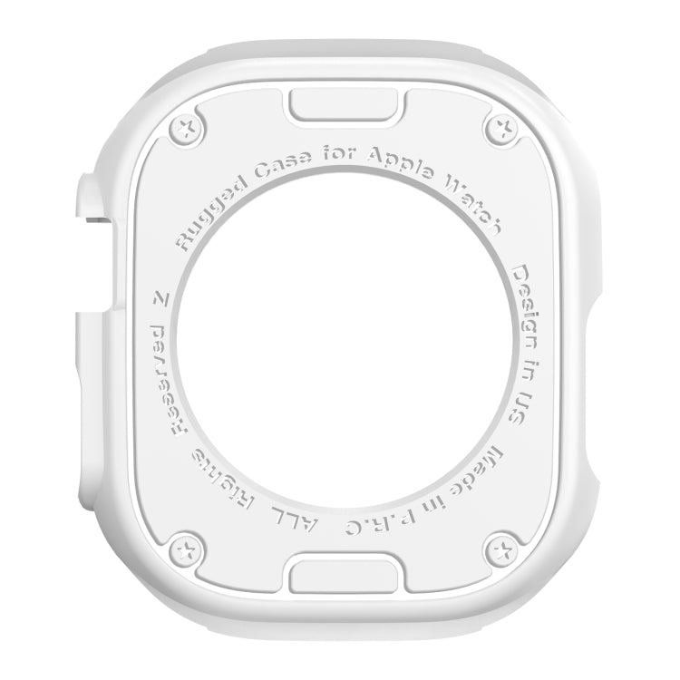 Carbon Fiber Shockproof Case For Apple Watch Series 8&7 45mm(White)