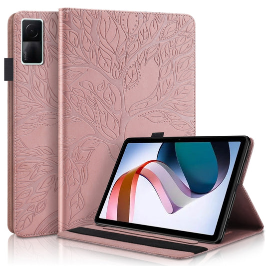 For Xiaomi Redmi Pad 10.61 Life Tree Series Horizontal Flip Leather Case with Holder(Rose Gold) - free shipping - PMC Jewellery - Order now!