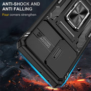 For Samsung Galaxy S23 Ultra 5G Armor PC + TPU Camera Shield Phone Case(Black)