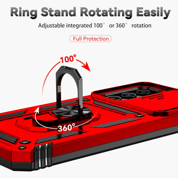 For Samsung Galaxy A14 5G Sliding Camshield Holder Phone Case(Red)