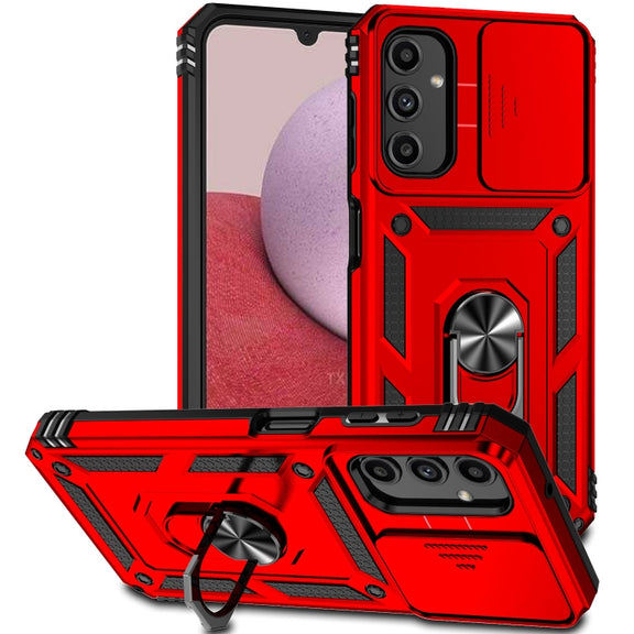 For Samsung Galaxy A14 5G Sliding Camshield Holder Phone Case(Red)