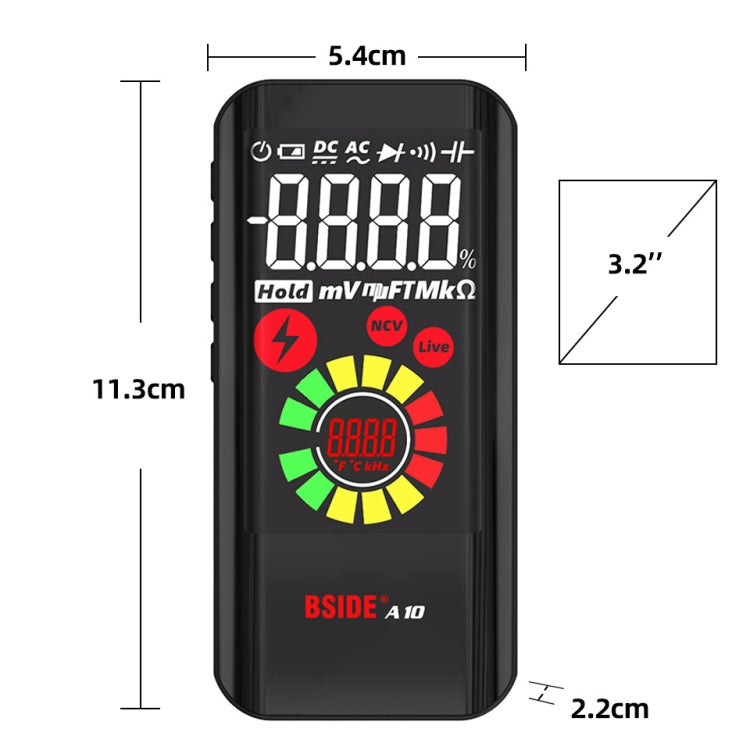 BSIDE A10 Intelligent Large Screen Electromagnetic Radiation Multimeter Tester - free shipping - PMC TechLife - Order now!