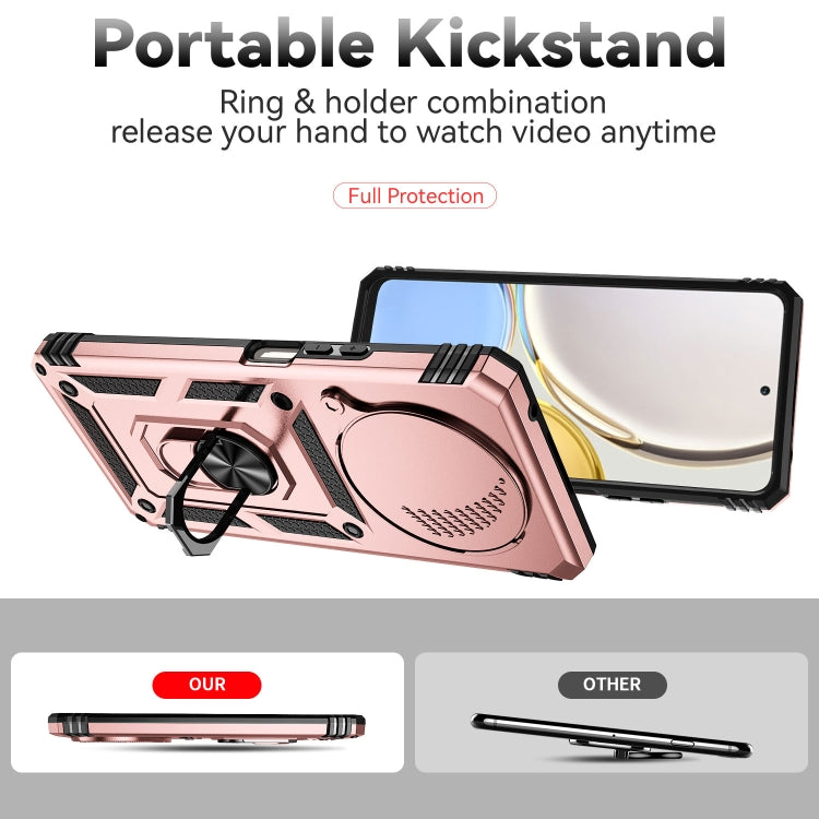 For Honor X9 Sliding Camshield Holder Phone Case(Rose Gold) - free shipping - PMC TechLife - Order now!