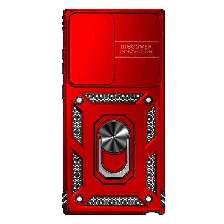 For Samsung Galaxy S23 Ultra 5G Sliding Camshield Holder Phone Case(Red)