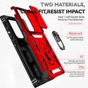 For Samsung Galaxy S23 Ultra 5G Sliding Camshield Holder Phone Case(Red)