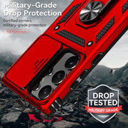 For Samsung Galaxy S23 Ultra 5G Sliding Camshield Holder Phone Case(Red)