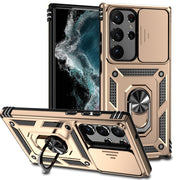 For Samsung Galaxy S23 Ultra 5G Sliding Camshield Holder Phone Case(Gold)