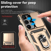 For Samsung Galaxy S23 Ultra 5G Sliding Camshield Holder Phone Case(Gold)
