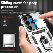 For Samsung Galaxy S23 Ultra 5G Sliding Camshield Holder Phone Case(Silver)