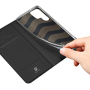 For Samsung Galaxy S23 Ultra 5G DUX DUCIS Skin Pro Series Flip Leather Phone Case(Black)