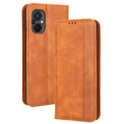 For Xiaomi Poco M5 Magnetic Buckle Retro Texture Leather Phone Case(Brown)