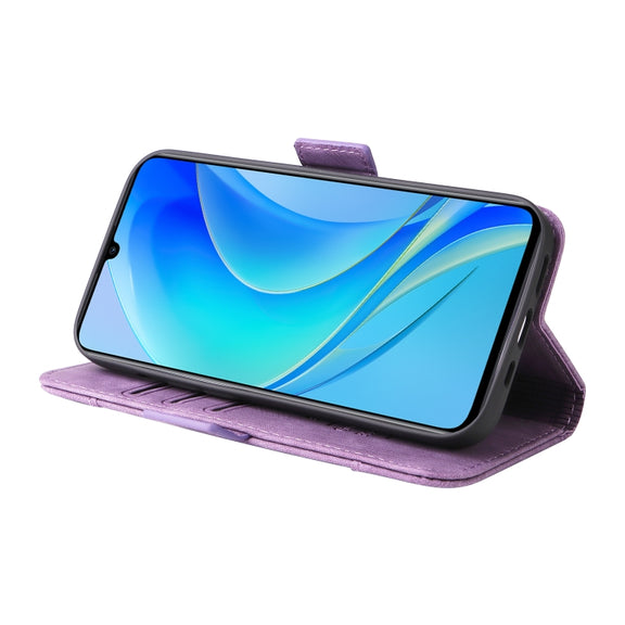 For Huawei nova Y70 / Y70 Plus / Enjoy 50 BETOPNICE Dual-side Buckle Leather Phone Case(Purple)