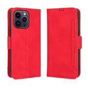 For iPhone 14 Pro Skin Feel Calf Texture Card Slots Leather Phone Case(Red)