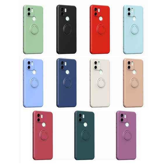 For Xiaomi Redmi A1 Ring Kickstand TPU Silicone Phone Case(Mint Green)