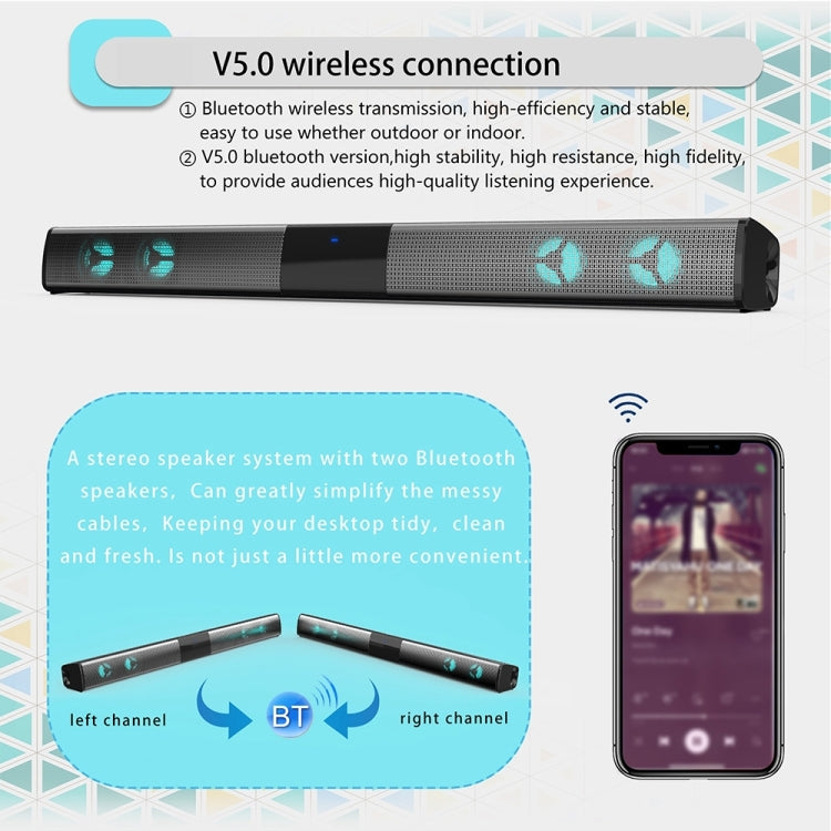 BS-28E RGB Colorful Atmosphere Light Bluetooth Speaker - Desktop Speaker by PMC TechLife | Online Shopping South Africa | PMC TechLife