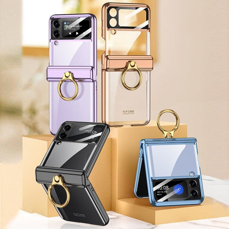For Samsung Galaxy Z Flip4 GKK Magnetic Folding Phantom Rotary Phone Case with Ring Holder(Purple) - Galaxy Z Flip4 5G Cases by GKK | Online Shopping South Africa | PMC TechLife