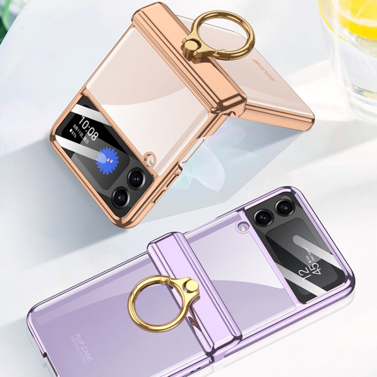 For Samsung Galaxy Z Flip4 GKK Magnetic Folding Phantom Rotary Phone Case with Ring Holder(Purple) - Galaxy Z Flip4 5G Cases by GKK | Online Shopping South Africa | PMC TechLife