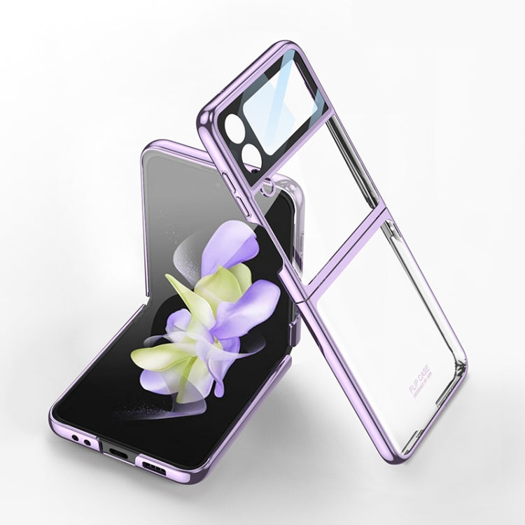 For Samsung Galaxy Z Flip4 GKK Integrated Electroplating All-inclusive Phone Case(Purple) - Galaxy Z Flip4 5G Cases by GKK | Online Shopping South Africa | PMC TechLife | Buy Now Pay Later Mobicred