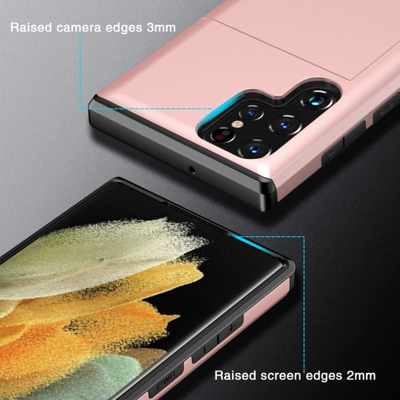 For Samsung Galaxy S23 Ultra 5G Shockproof Armor Phone Case with Card Slot(Black) - free shipping - PMC TechLife - Order now!