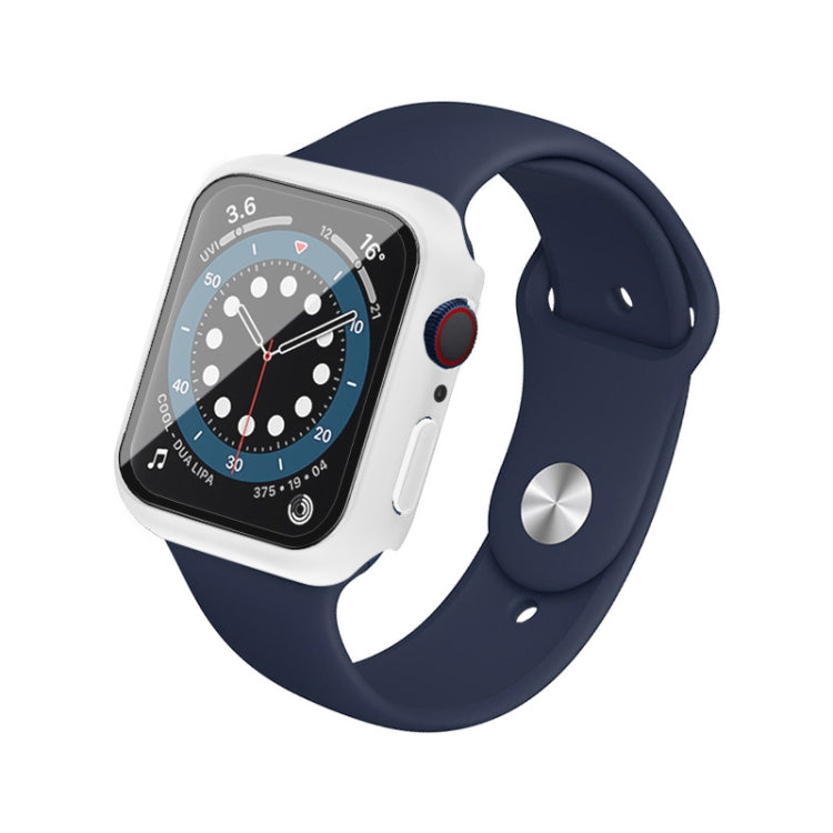 For Apple Watch SE 2023 40 mm / SE 2022 40mm imak PC Frame Case with Tempered Glass Film(White) - Watch Cases by imak