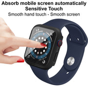 For Apple Watch SE 2023 40 mm / SE 2022 40mm imak PC Frame Case with Tempered Glass Film(White) - Watch Cases by imak