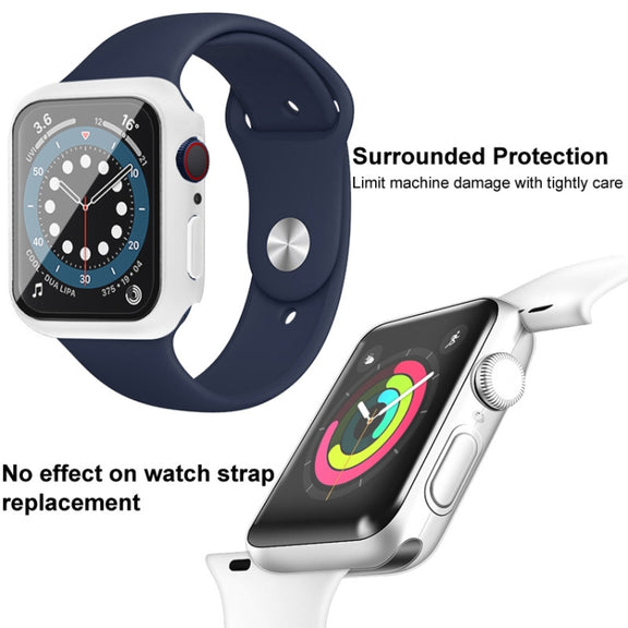 For Apple Watch SE 2023 40 mm / SE 2022 40mm imak PC Frame Case with Tempered Glass Film(Black) - Watch Cases by imak