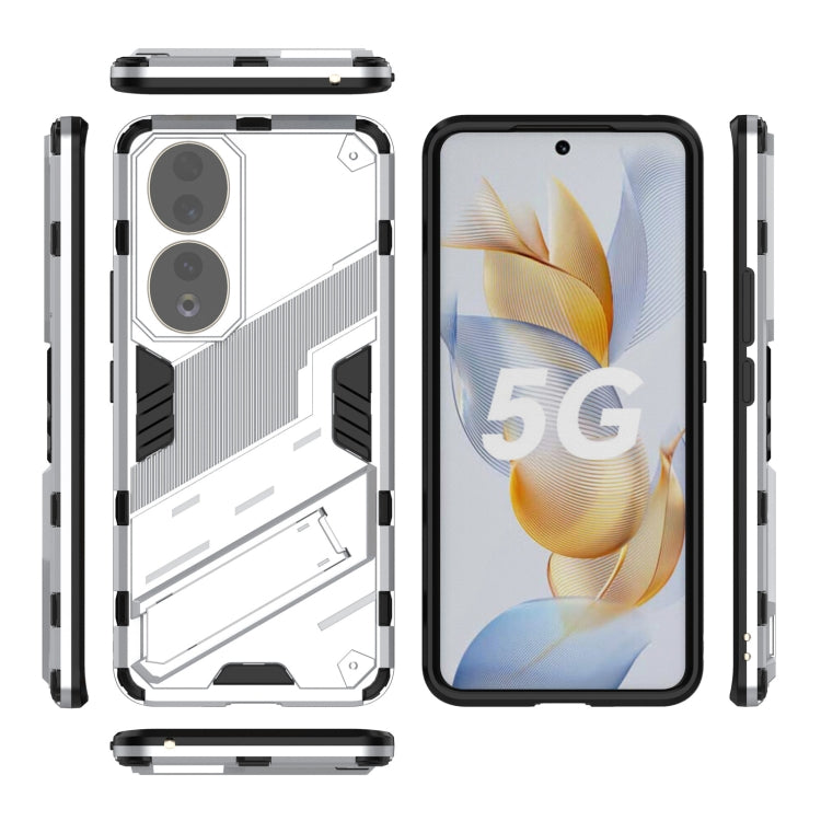 For Honor 90 Punk Armor PC + TPU Phone Case with Holder(White) - Honor Cases by PMC TechLife | Online Shopping South Africa | PMC TechLife | Buy Now Pay Later Mobicred