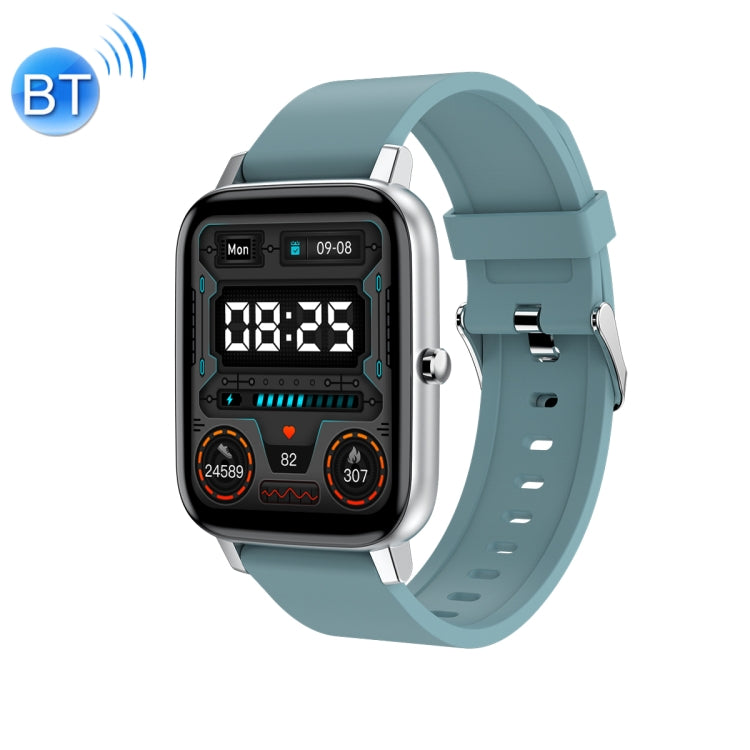 Ochstin 5H80 1.69 inch Square Screen Silicone Strap Heart Rate Blood Oxygen Monitoring Bluetooth Smart Watch(Lake Blue) - free shipping - PMC Jewellery - Order now!