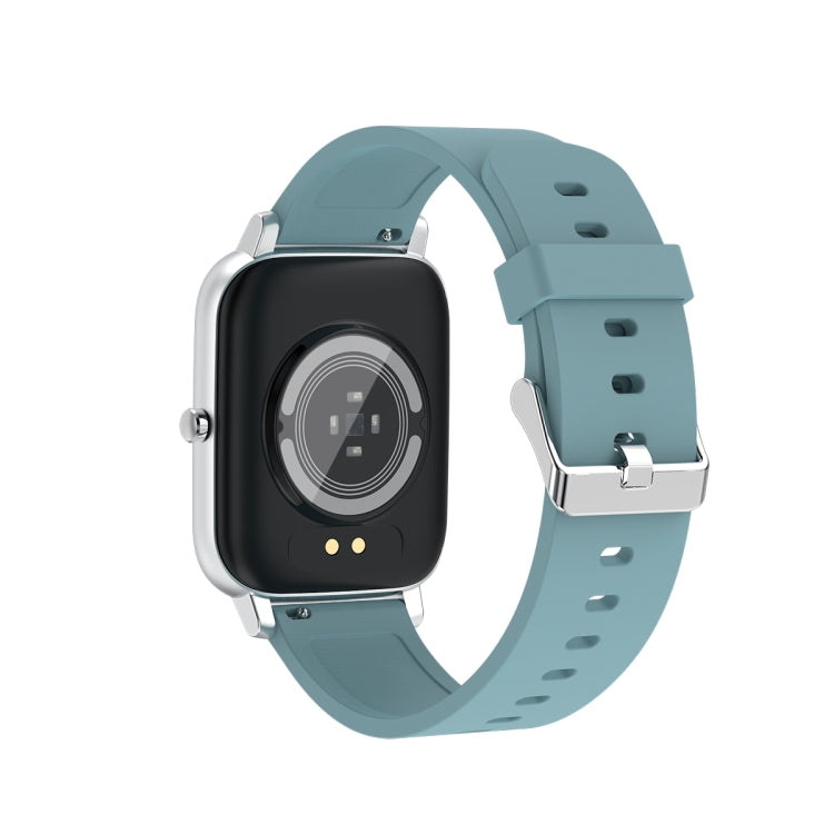 Ochstin 5H80 1.69 inch Square Screen Silicone Strap Heart Rate Blood Oxygen Monitoring Bluetooth Smart Watch(Lake Blue)