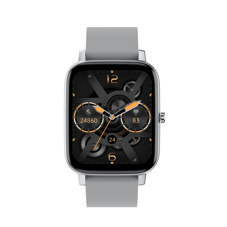 Ochstin 5H80 1.69 inch Square Screen Silicone Strap Heart Rate Blood Oxygen Monitoring Bluetooth Smart Watch(Grey) - free shipping - PMC Jewellery - Order now!