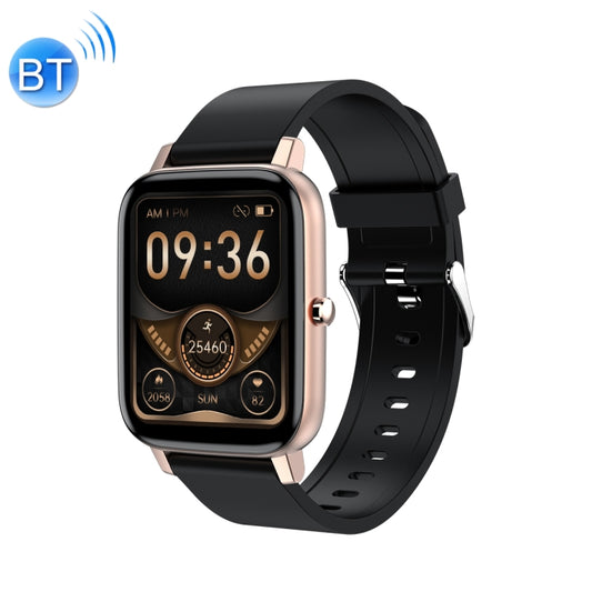 Ochstin 5H80 1.69 inch Square Screen Silicone Strap Heart Rate Blood Oxygen Monitoring Bluetooth Smart Watch(Black+Gold) - free shipping - PMC Jewellery - Order now!
