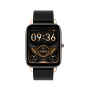 Ochstin 5H80 1.69 inch Square Screen Silicone Strap Heart Rate Blood Oxygen Monitoring Bluetooth Smart Watch(Black+Gold)
