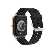 Ochstin 5H80 1.69 inch Square Screen Silicone Strap Heart Rate Blood Oxygen Monitoring Bluetooth Smart Watch(Black+Gold)