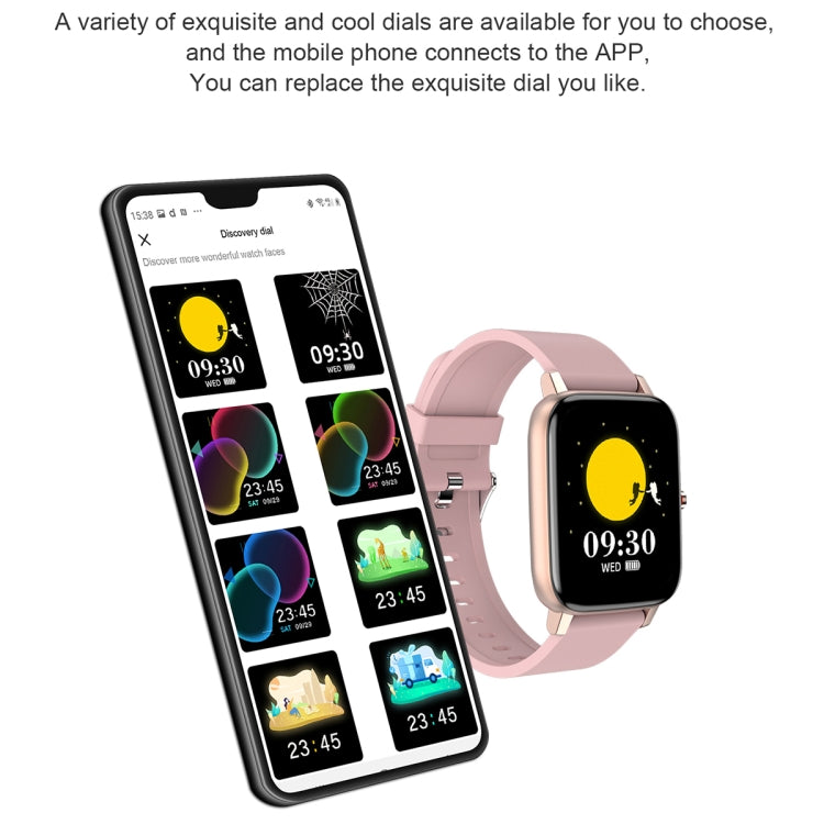Ochstin 5H80 1.69 inch Square Screen Silicone Strap Heart Rate Blood Oxygen Monitoring Bluetooth Smart Watch(Lake Blue) - free shipping - PMC Jewellery - Order now!