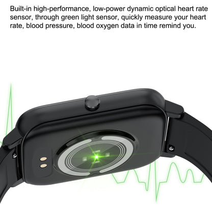 Ochstin 5H80 1.69 inch Square Screen Silicone Strap Heart Rate Blood Oxygen Monitoring Bluetooth Smart Watch(Black+Gold) - free shipping - PMC Jewellery - Order now!