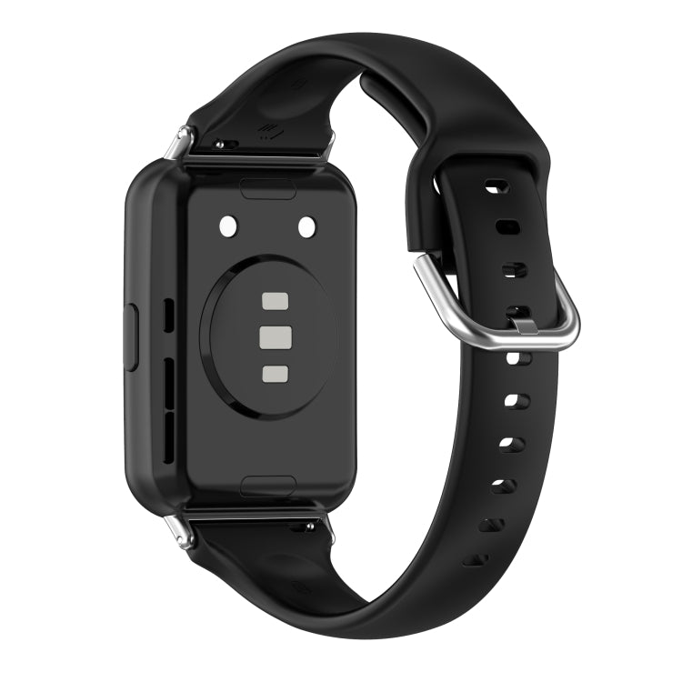 For Huawei Watch Fit 2 Small Waist Silicone Watch Band, Size:S(Black) - Watch Bands by PMC TechLife | Online Shopping South Africa | PMC TechLife | Buy Now Pay Later Mobicred