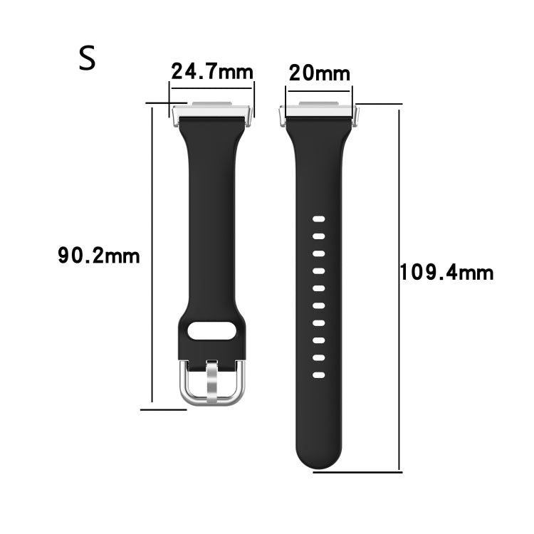 For Huawei Watch Fit 2 Small Waist Silicone Watch Band, Size:S(Black) - Watch Bands by PMC Jewellery | Online Shopping South Africa | PMC Jewellery | Buy Now Pay Later Mobicred