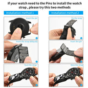 Compatible with Garmin Fenix 7X Hook And Loop Fastener Nylon Watch Band(Red)