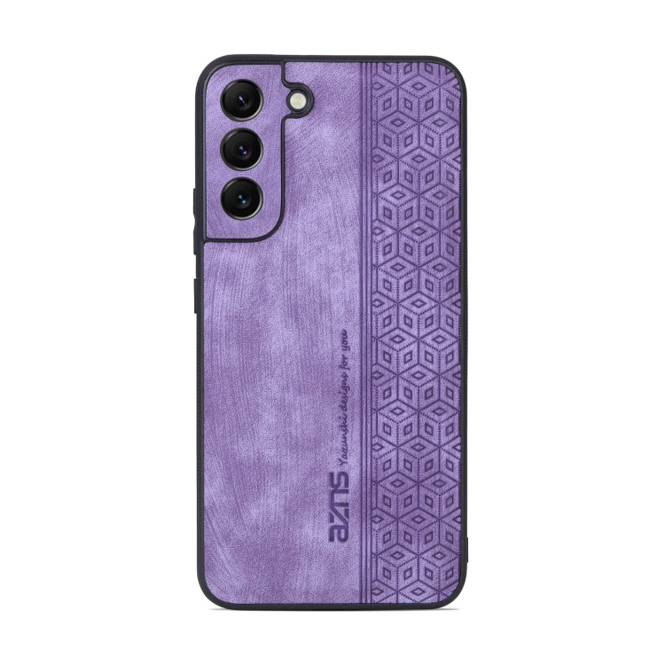 For Samsung Galaxy S22 5G AZNS 3D Embossed Skin Feel Phone Case(Purple)