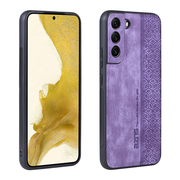 For Samsung Galaxy S22 5G AZNS 3D Embossed Skin Feel Phone Case(Purple)
