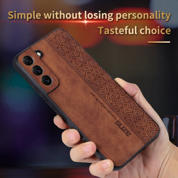 For Samsung Galaxy S22 5G AZNS 3D Embossed Skin Feel Phone Case(Purple)