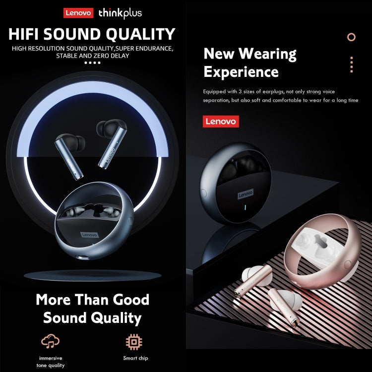 Lenovo LP60 TWS Wireless Bluetooth 5.3 Noise Reduction Earphone(White) - TWS Earphone by Lenovo | Online Shopping South Africa | PMC TechLife | Buy Now Pay Later Mobicred