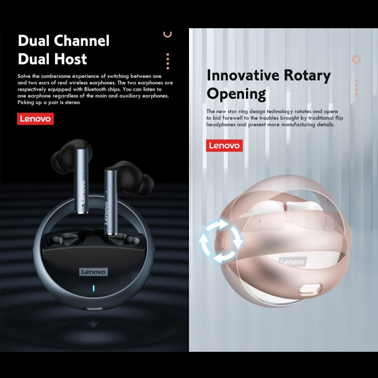 Lenovo LP60 TWS Wireless Bluetooth 5.3 Noise Reduction Earphone(White) - TWS Earphone by Lenovo | Online Shopping South Africa | PMC TechLife | Buy Now Pay Later Mobicred